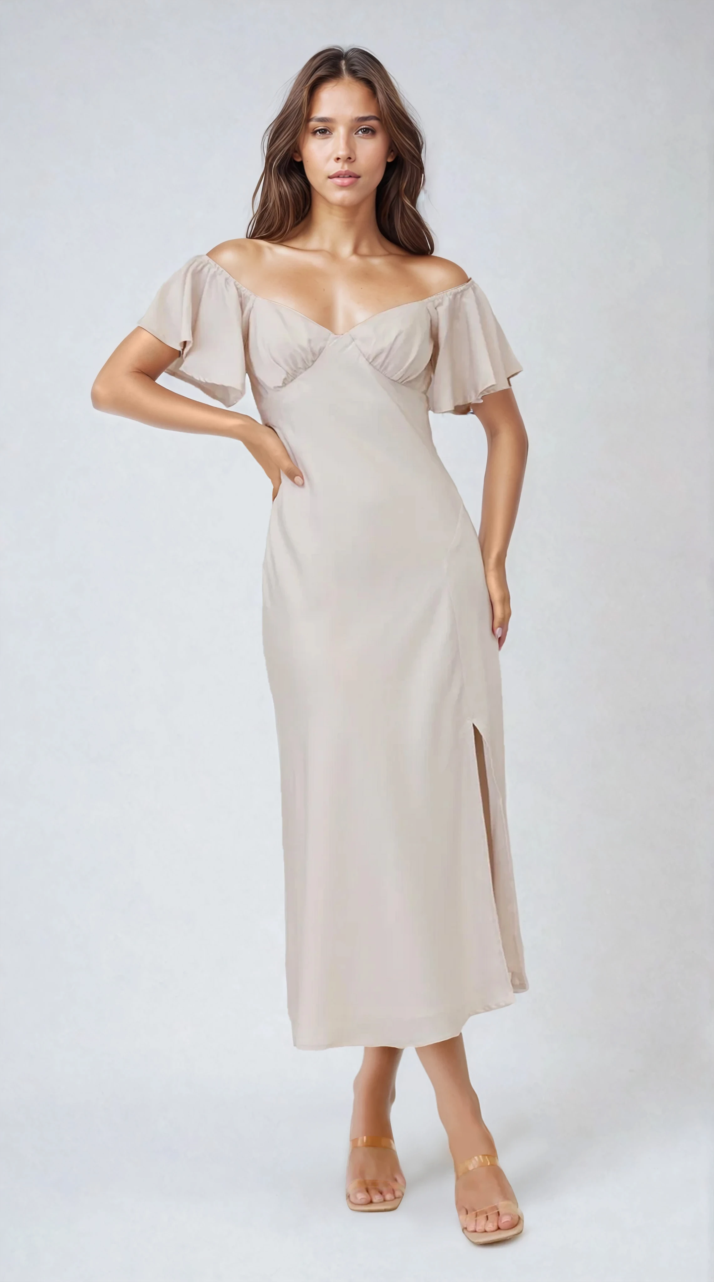 Louisa Midi Dress - Ivory